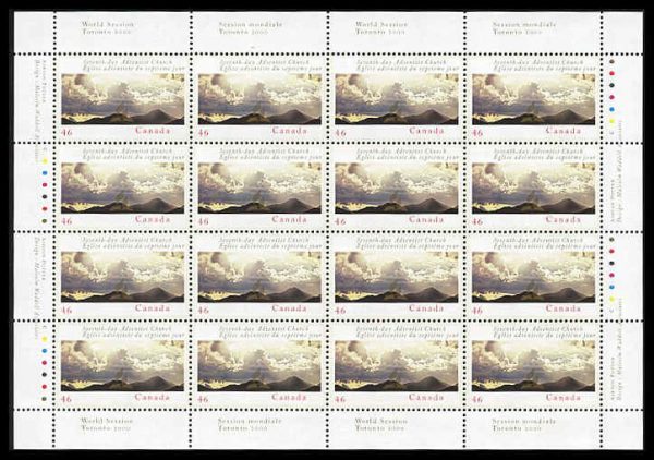 Canada Stamp sheet#1858 - Sunlight breaking through clouds (2000) 46¢