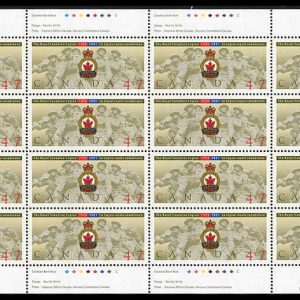 Canada Stamp SHEET#1926 - Legion badge over a portion of the National War Memorial (2001) 47¢