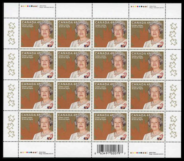 Canada Stamp SHEET#1932 - Queen Elizabeth II (2002) 48¢