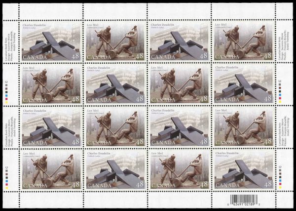 Canada SHEET#1955a - Sculptors (2002) 2 x 48¢