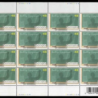 Canada Stamp SHEET#1961 - Teacher writing on blackboard (2002) 48¢