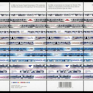 Canada Stamp SHEET#2031a - Urban Transit/Light rail (2004) 4 x 49¢