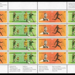 Canada Stamp SHEET#2050a - 2004 Olympic Summer Games (2004) 2 x 49¢