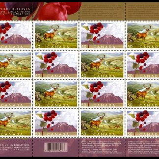 Canada Stamp SHEET#2106a - Biosphere Reserves (2005) 2 x 50¢