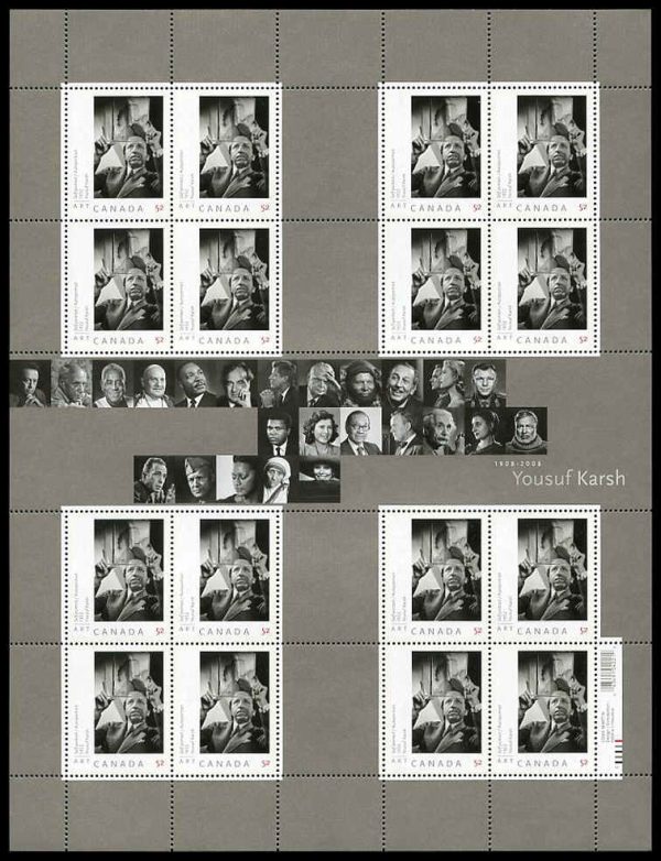 Canada STAMP SHEET#2270 - Yousuf Karsh (self-portrait) (2008) 52¢
