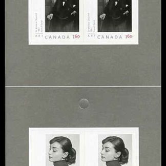 Canada Stamp #2273b - Audrey Hepburn & Sir Winston Churchill (2008) 8 x $1.60 Gutter pane (#2272a and #2273a)
