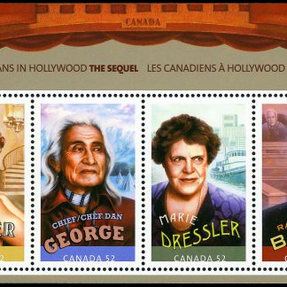 Canada Stamp #2279 - Canadians in Hollywood: The Sequel (2008) 4 x 52¢ Souvenir sheet of 4