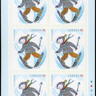 Canada Stamp #2294a - Skiing (2008) 6 x 96¢ Booklet pane of 6 stamps (#2294) (BK392)