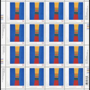Canada Stamp SHEET#2321 - Striped Column (2009) 54¢