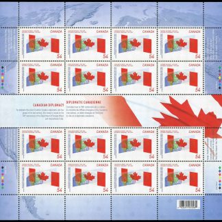 Canada Stamp SHEET#2331 - Canadian flag intersecting globe (2009)