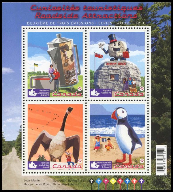 Canada Stamp #2397 - Roadside Attractions - 2 (2010) 4 x (P) Souvenir sheet of 4