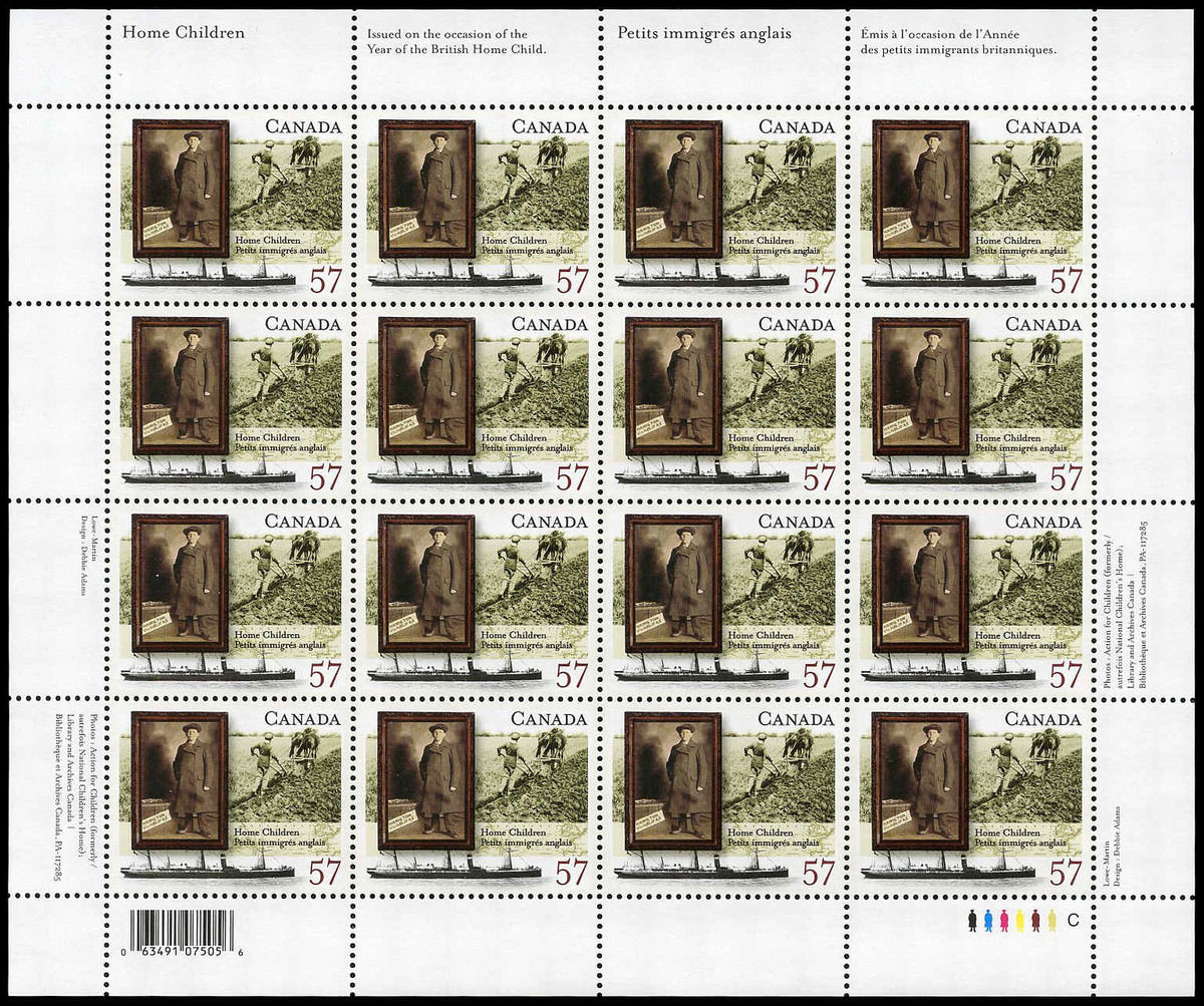 Canada Stamp SHEET#2404 - Photograph, Farming, SS Sardinian (2010) 57¢