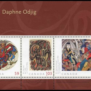 Canada Stamp #2437 - Art Canada : Daphne Odjig (2011) 59¢ + $1.03 + $1.75 Souvenir sheet of 3