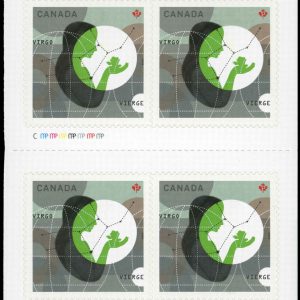 Canada Stamp #2454a - Virgo: The Maiden (2012) 10 x P (61¢) Booklet pane of 10 stamps (#2454) (BK496)