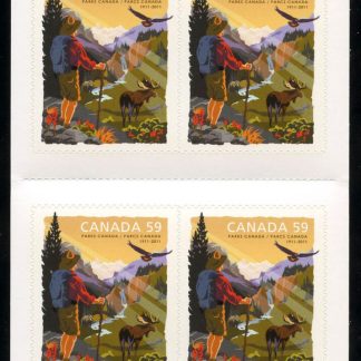 Canada Stamp #2470a - Montage of Images representing National Parks (2011) 10 x 59¢ Booklet pane of 10 stamps (#2470) (BK455)
