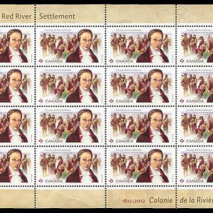 Canada Stamp SHEET#2539 - Métis, Local Trappers, Native Chief and Settlers, Lord Selkirk (2012) P (61¢)