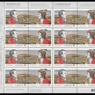 Canada Stamp #2555a - The War of 1812 (2012) 2 x P (61¢) Se-tenant pair