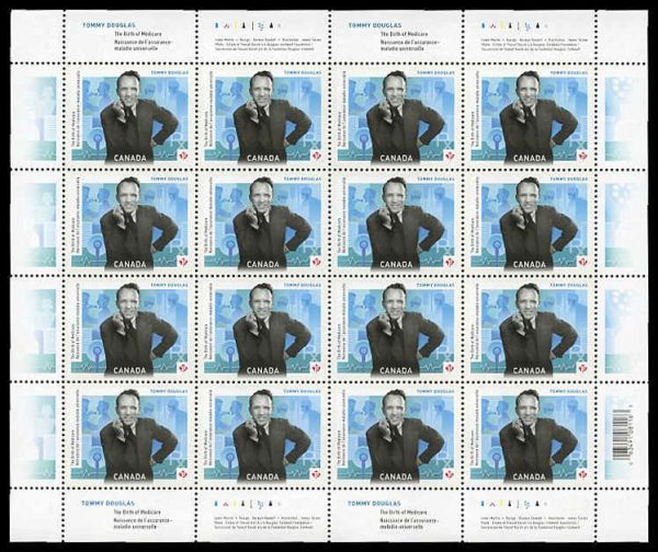 Canada Stamp SHEET#2557 - Tommy Douglas (1905-1986) (2012) P (61¢)