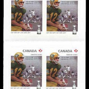 Canada Stamp #2570a - Edmonton Eskimos Tom Wilkinson (1943- ), 'Five in a Row' (2012) 10 x P (61¢) Booklet pane of 10 stamps (#2570) (BK501)