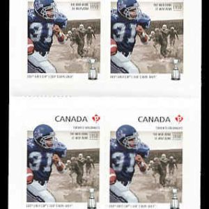 Canada Stamp #2575a - Toronto Argonauts Michael Clemons (1965- ), 'The Mud Bowl' (2012) 10 x P (61¢) Booklet pane of 10 stamps (#2575) (BK506)