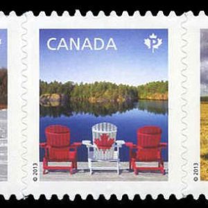 Canada Stamp #2616i - Canadian Pride (2013) 5 x P (63¢) Se-tenant strip of 5 (2612-2616), die cut to shape from Quarterly Pack