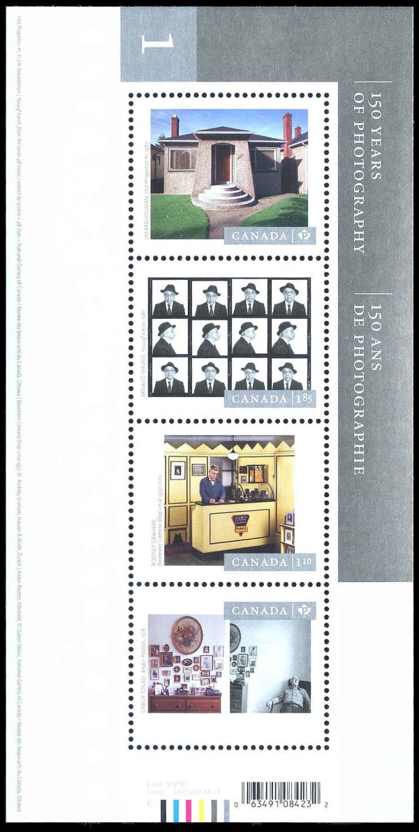 Canada Stamp #2627 - Canadian Photography (2013) $4.21 Souvenir sheet of 4 stamps