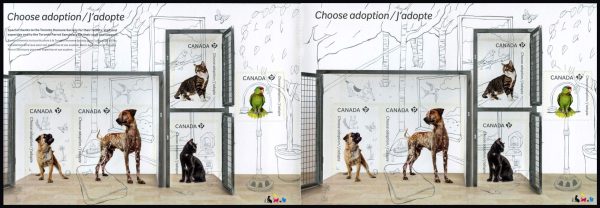 Canada Stamp Booklet - #BK536 Adopt a Pet (2013) 10 x P (63¢) Booklet of 10 stamps (#2641a in cover) - Image 2