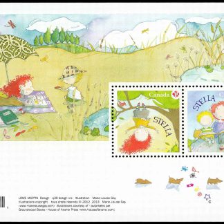 Canada Stamp #2652 - Stella (2013) $1.26 Souvenir sheet of 2