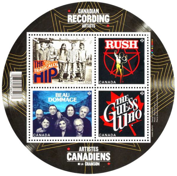 Canada Stamp #2655 - Canadian Recording Artists : The Bands (2013) $2.52