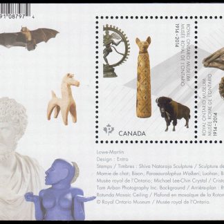 Canada Stamp #2724 - Royal Ontario Museum (2014) $1.70 Souvenir sheet of 2 stamps