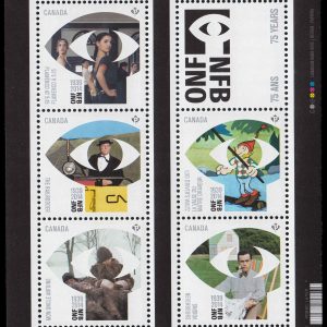 Canada Stamp #2733 - National Film Board of Canada (2014) $4.25 Souvenir sheet of 5 stamps