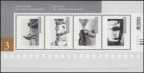 Canada Stamp #2815 - Canadian Photography (2015) $3.75 Souvenir sheet of 4 stamps (2815a, 2815b, 2815c, 2815d)