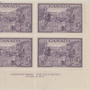 Canada Stamp PB#283 - Founding of Halifax (1949) 4¢