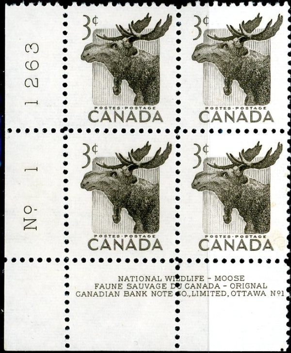 Canada Stamp PB#323 - Moose (1953) 3¢