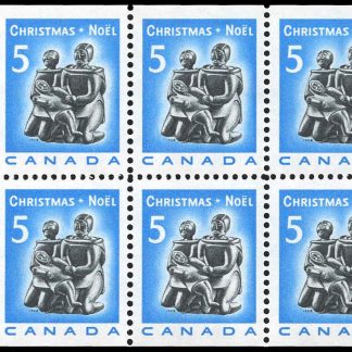 Canada Stamp #488A - Eskimo Family (1968) 10 x 5¢ Booklet pane of 10 stamps (#488as) (BK72a) selvedge at left