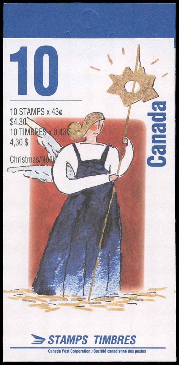 Canada Stamp Booklet - #BK163 Swiety Mikolaj and Gwiazdka, Poland (1993) 10 x 43¢ Booklet of 10 stamps (#1499a in cover)