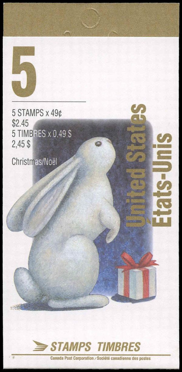 Canada Stamp Booklet - #BK164 Russia's Ded Moroz (1993) 5 x 49¢ Booklet of 5 stamps (#1500a in cover)