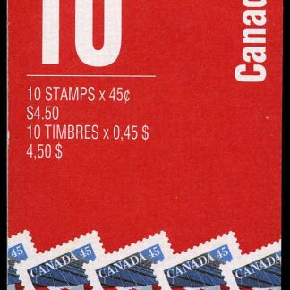 Canada Stamp Booklet - #BK205 Flag over Building (1998) 10 x 45¢ Booklet of 10 stamps (#1362a in cover)