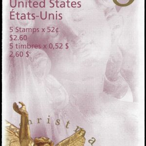Canada Stamp #1765c - Adoring Angel (1998) 5 x 52¢ Booklet pane of 5 stamps (#1765b) (BK212)