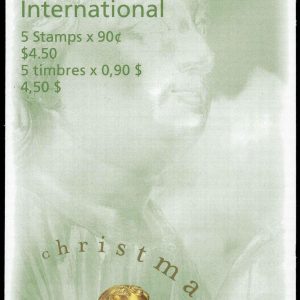 Canada Stamp #1766C - Praying Angel (1998) 5 x 90¢ Booklet pane of 5 stamps (#1766b) (BK213)
