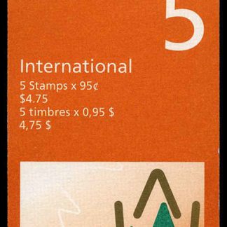 Canada Stamp Booklet - #BK217 Maple Leaf (1998) 5 x 95¢ Booklet of 5 stamps (#1686a in cover)