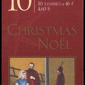 Canada Stamp #1873a - Adoration of the Shepherds, by Susie Matthias (2000) 10 x 46¢ Booklet pane of 10 stamps (#1873as) (BK233)