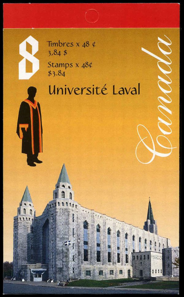 Canada Stamp #1942a - Laval University (2002) 8 x 48¢ Booklet pane of 8 stamps (#1942) (BK255)