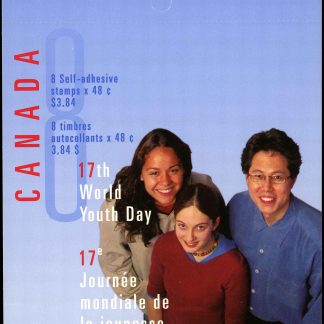 Canada Stamp #1957a - World Youth Day (2002) 8 x 48¢ Booklet pane of 8 stamps (#1957) (BK261)