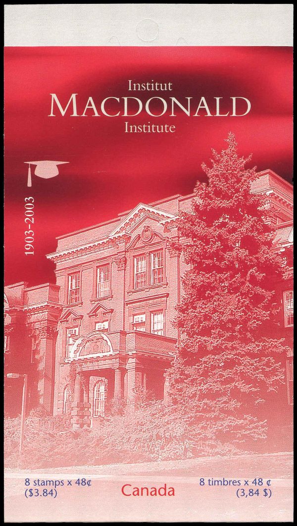Canada Stamp #1976a - Macdonald Institute (2003) 8 x 48¢ Booklet pane of 8 stamps (#1976) (BK272)