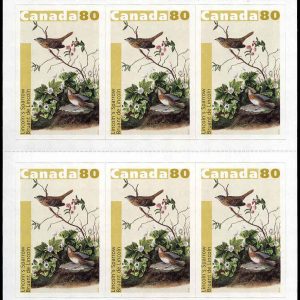 Canada Stamp Booklet - #BK292 Lincoln's Sparrow (2004) 6 x 80¢ Booklet of 6 stamps (#2040a in cover)