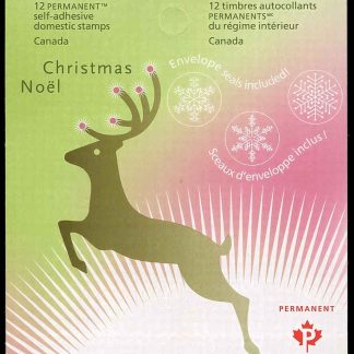 Canada Stamp #2239a - Reindeer (2007) 12 x P (52¢) 2X Booklet pane of 6 stamps (#2239) (BK359)