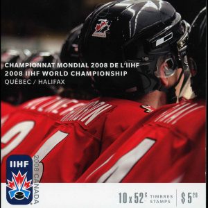 Canada Stamp Booklet - #BK373 Hockey players (2008) 10 x 52¢ Booklet of 10 stamps (#2265ai in cover)