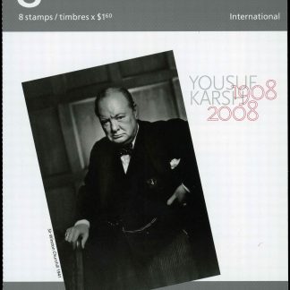 Canada Stamp Booklet - #BK378 Sir Winston Churchill (2008) 8 x $1.60 Booklet of 8 stamps (2 x #2273a in cover)