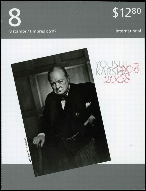 Canada Stamp Booklet - #BK378 Sir Winston Churchill (2008) 8 x $1.60 Booklet of 8 stamps (2 x #2273a in cover)